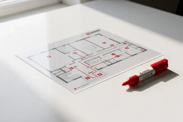 Hoe maak je een ontruimingsplattegrond die voldoet aan de norm?